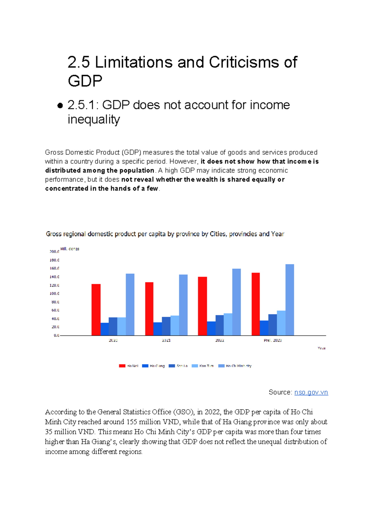 Limitations and Criticisms of GDP: Insights and Implications - Studocu