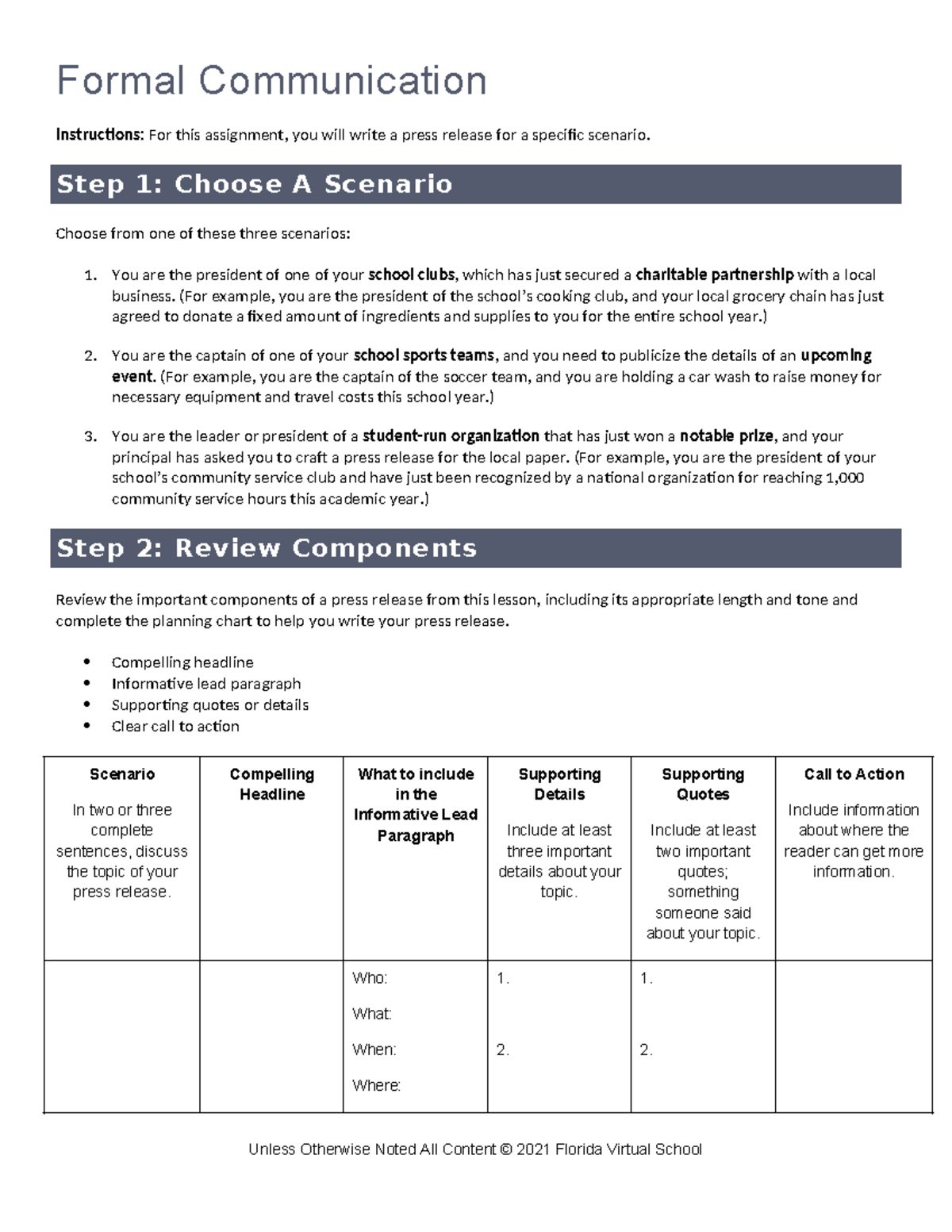 6.02 Press Release Writing Assignment: Formal Communication Guide - Studocu