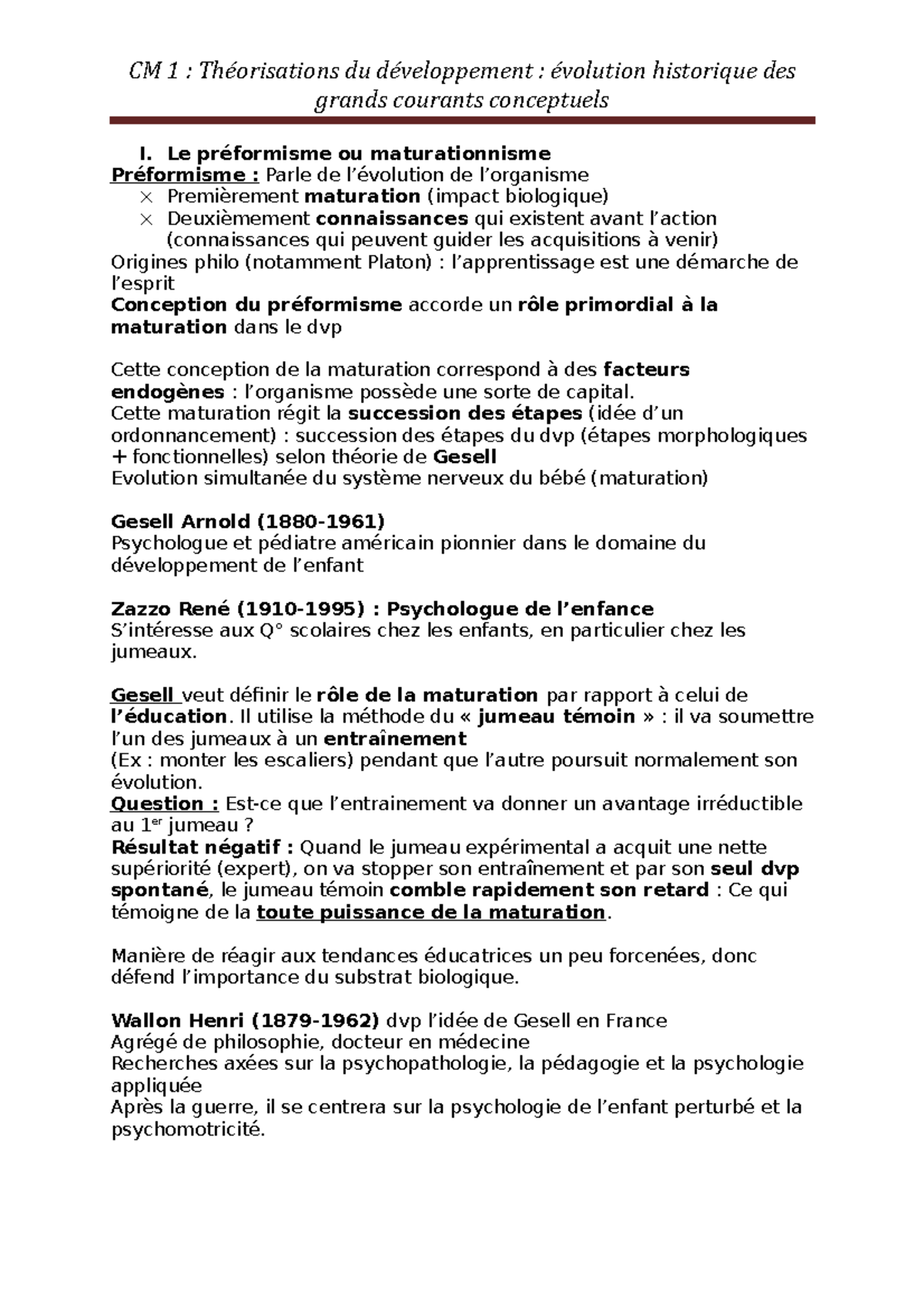 Partie I. Théorisation du développement - grands courants conceptuels I ...