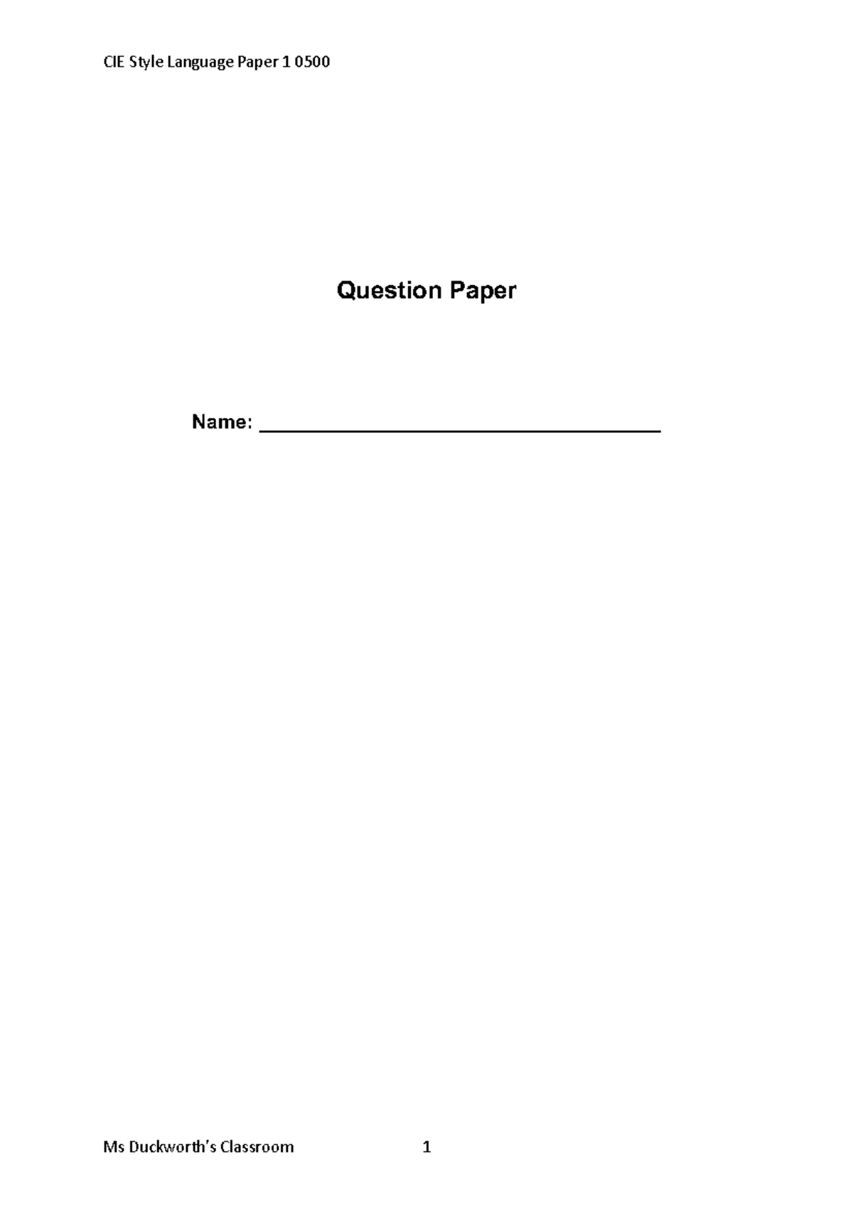 0500 P1 Question Paper: Dodo Extinction & Amazon Rainforest Issues ...
