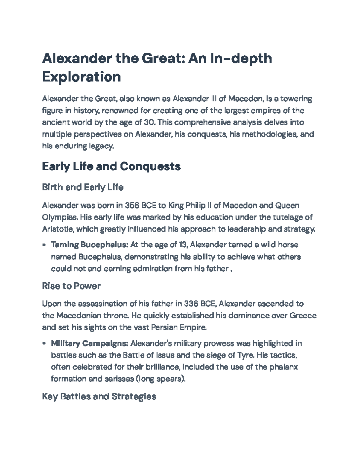 Alexander the Great: An In-depth Exploration of His Life and Legacy ...