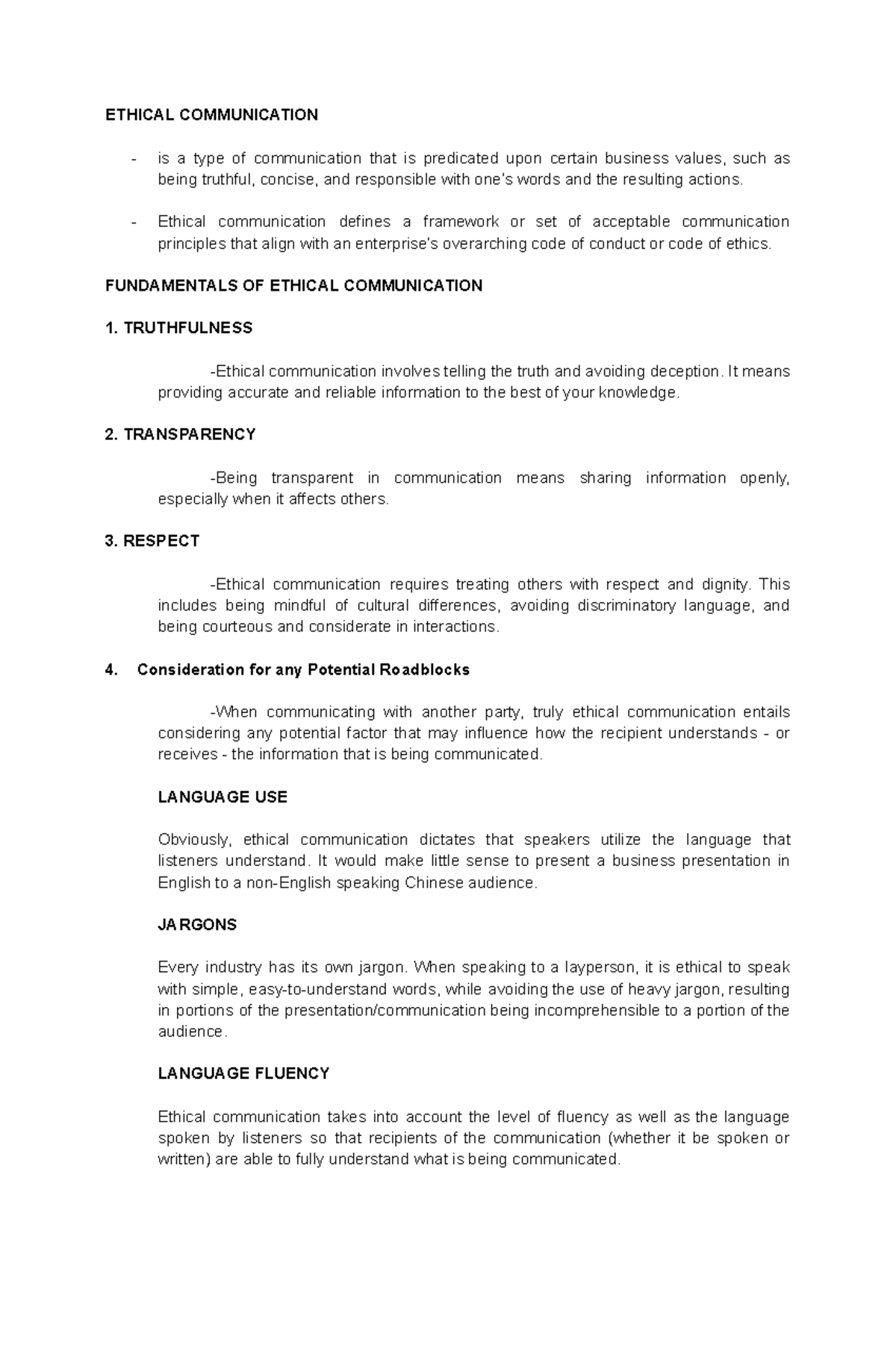 Lesson 1: Fundamentals of Ethical Communication (PURCOM) - Studocu