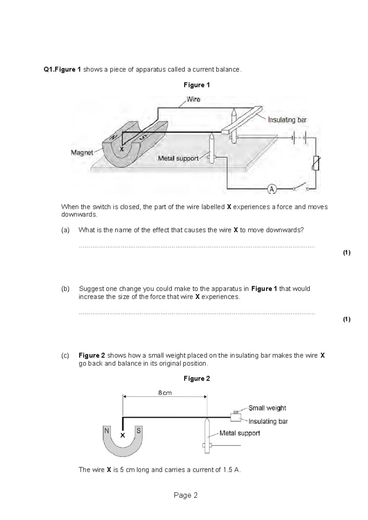 Moments, Levers and Gears 3 QP: Current Balance and Stability Analysis ...