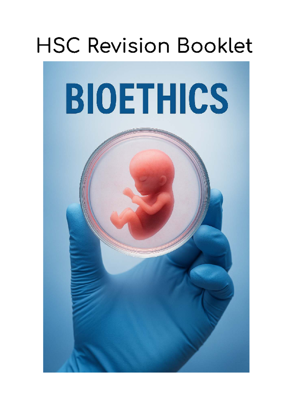 Judaism Bioethics HSC 2021 Comprehensive Study Notes - Studocu