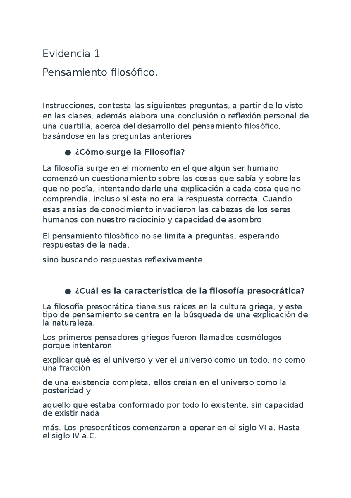 Evidencia 1 st PF - siiiiiiiiii - Evidencia 1 Pensamiento filosófico ...