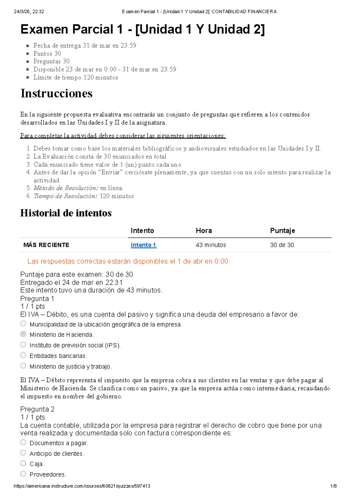 Examen Parcial 1 - Contabilidad Financiera [Unidades I y II] - Studocu