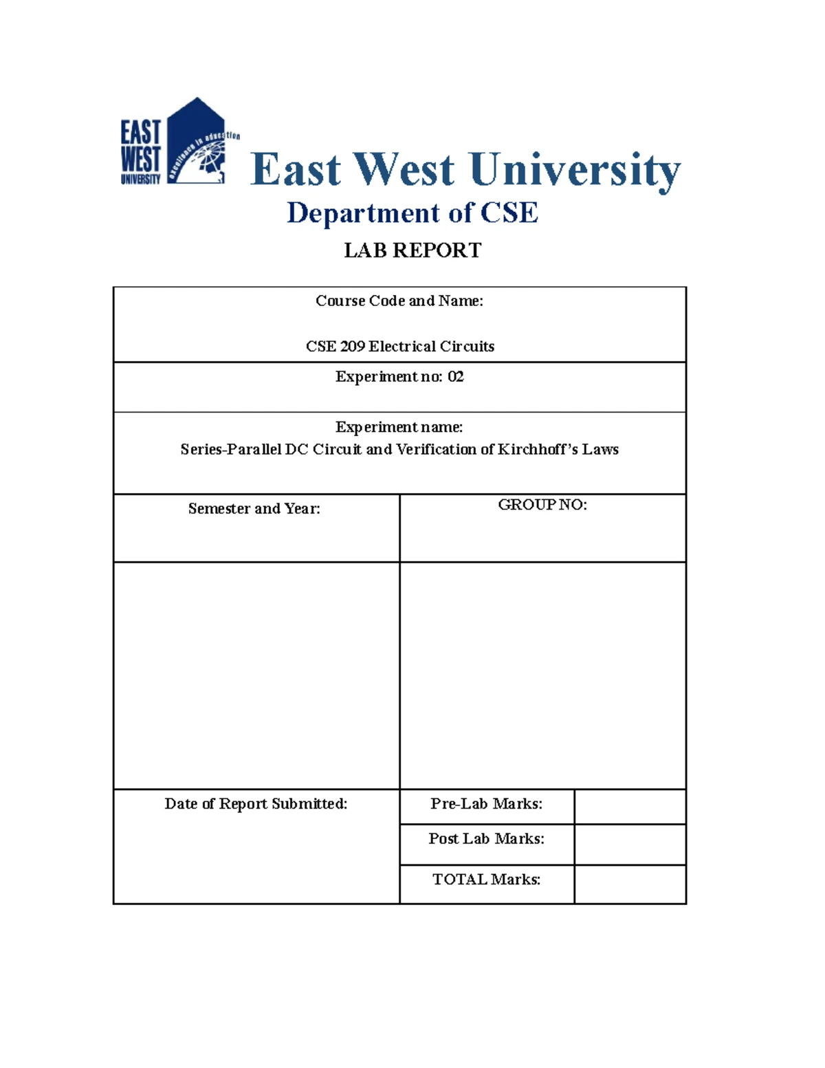 CSE 209 Lab Report 1: Introduction to Circuit Elements & Ohm's Law ...