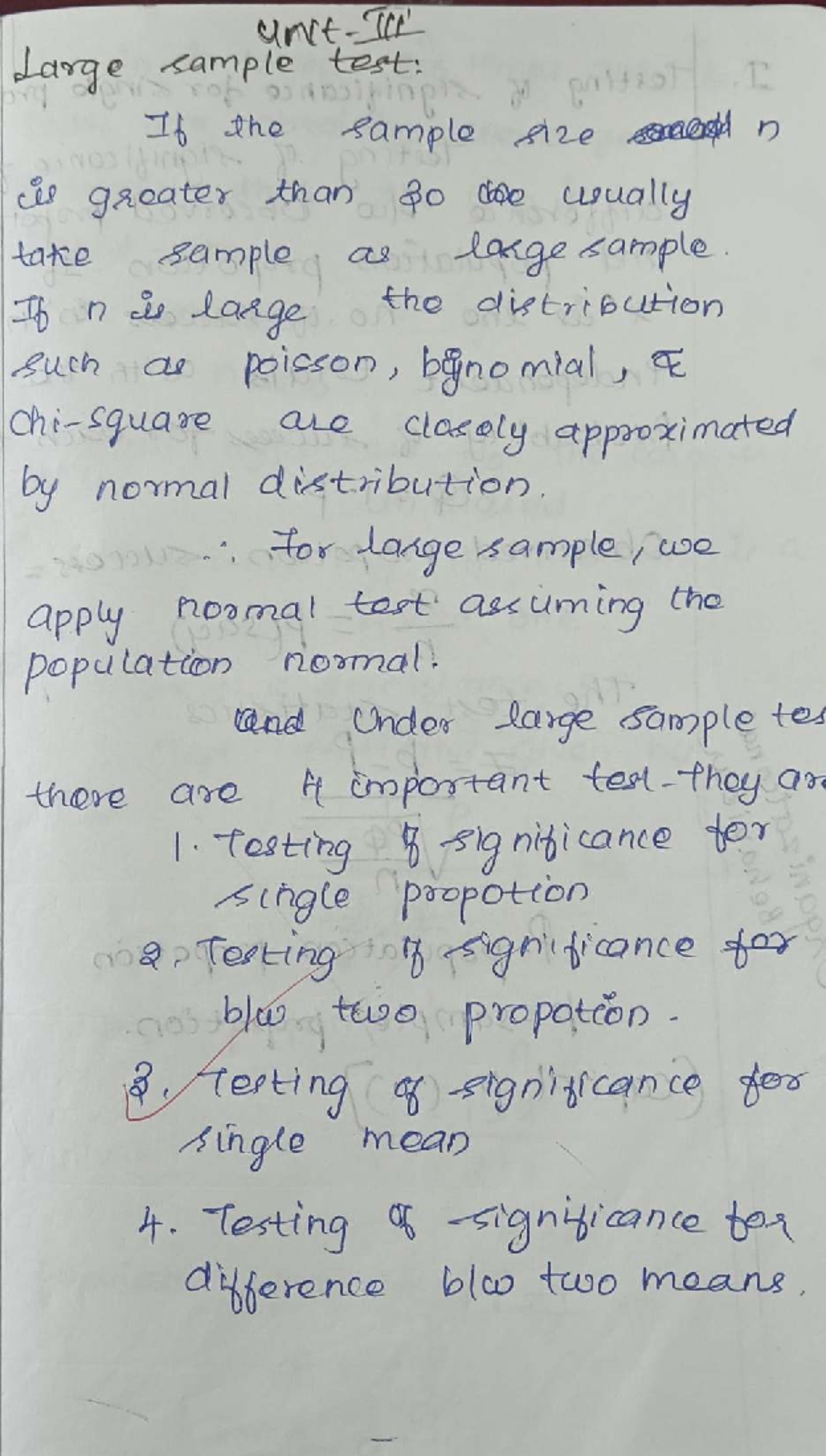 Unit 4: Large Sample Tests - Key Concepts and Significance Testing ...