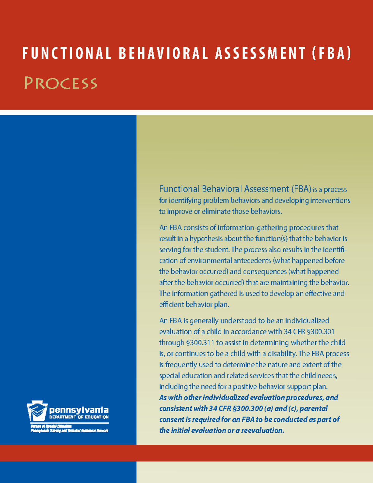 Functional Behavioral Assessment (FBA) Notes for Psychology - Studocu