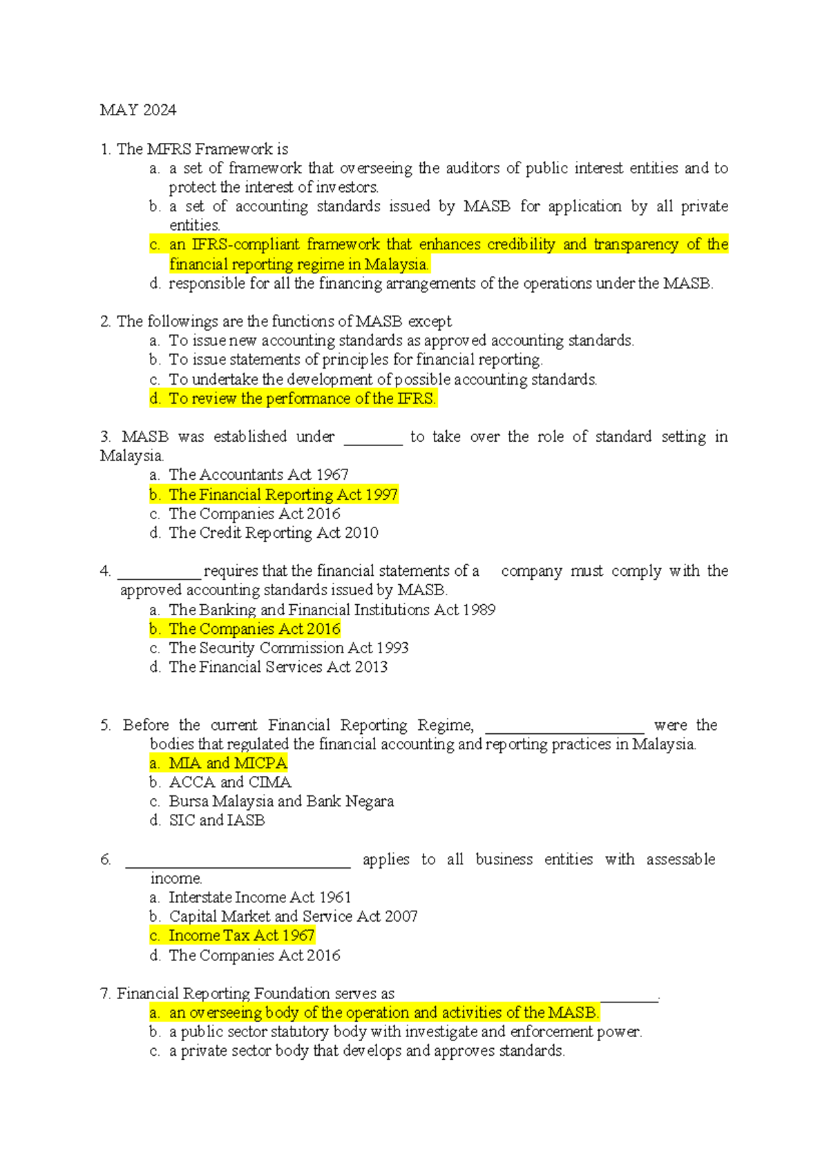 Tutorial chap 1 and 2 FAR410 MCQ.docx answer - MAY 2024 The MFRS ...