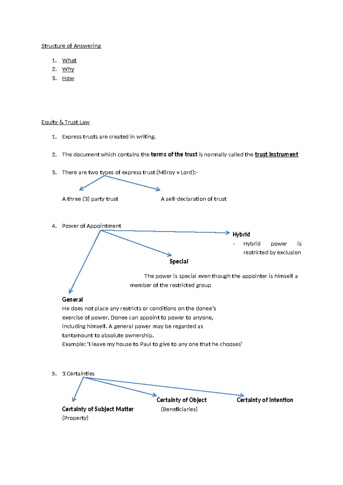 Outline - lecture note - Structure of Answering 1. What 2. Why 3. How ...