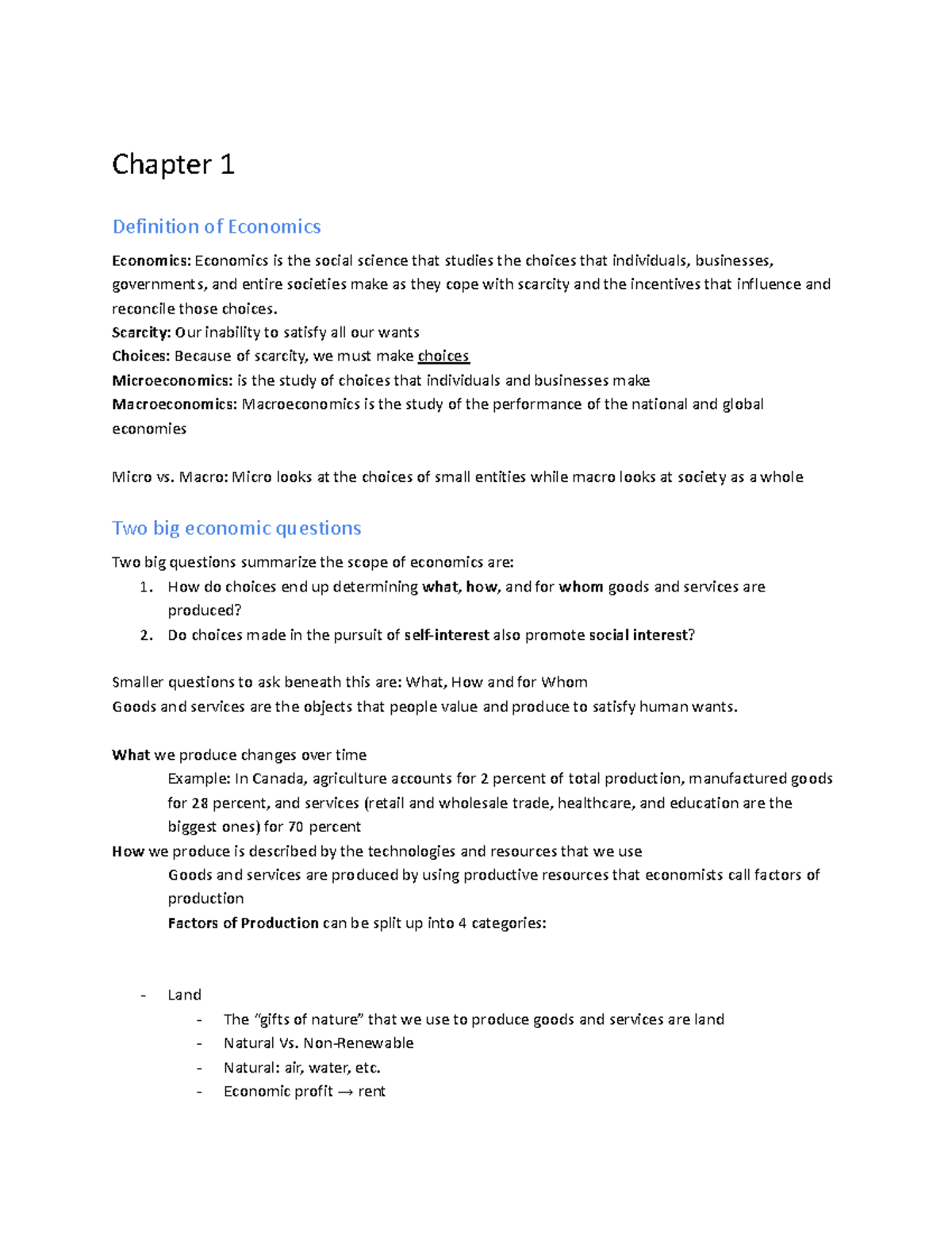 Econ1021 Final Exam Study Notes: Key Concepts & Topics Explained - Studocu