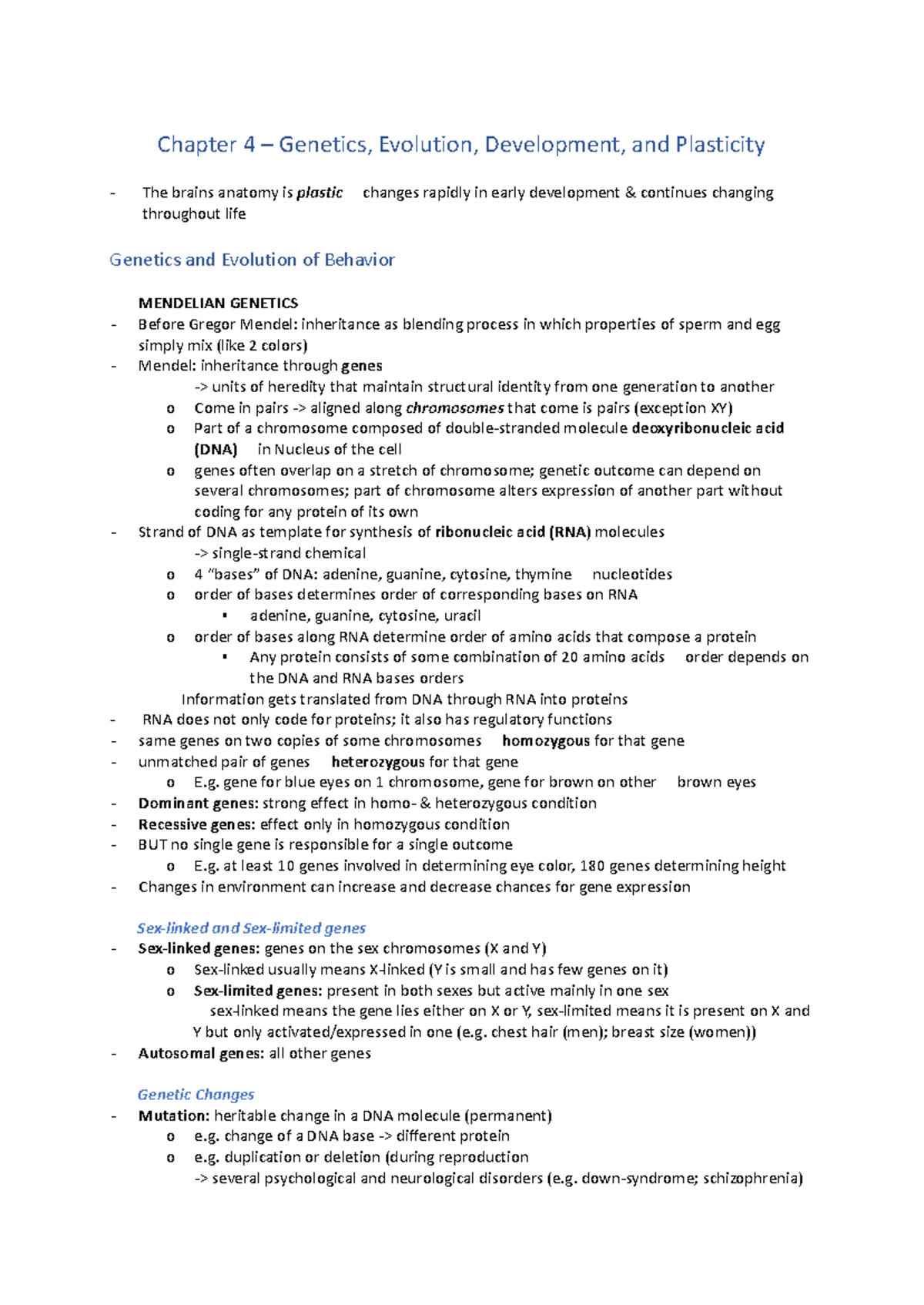Chapter 4 - Genetics, Evolution, and Brain Development Insights ...