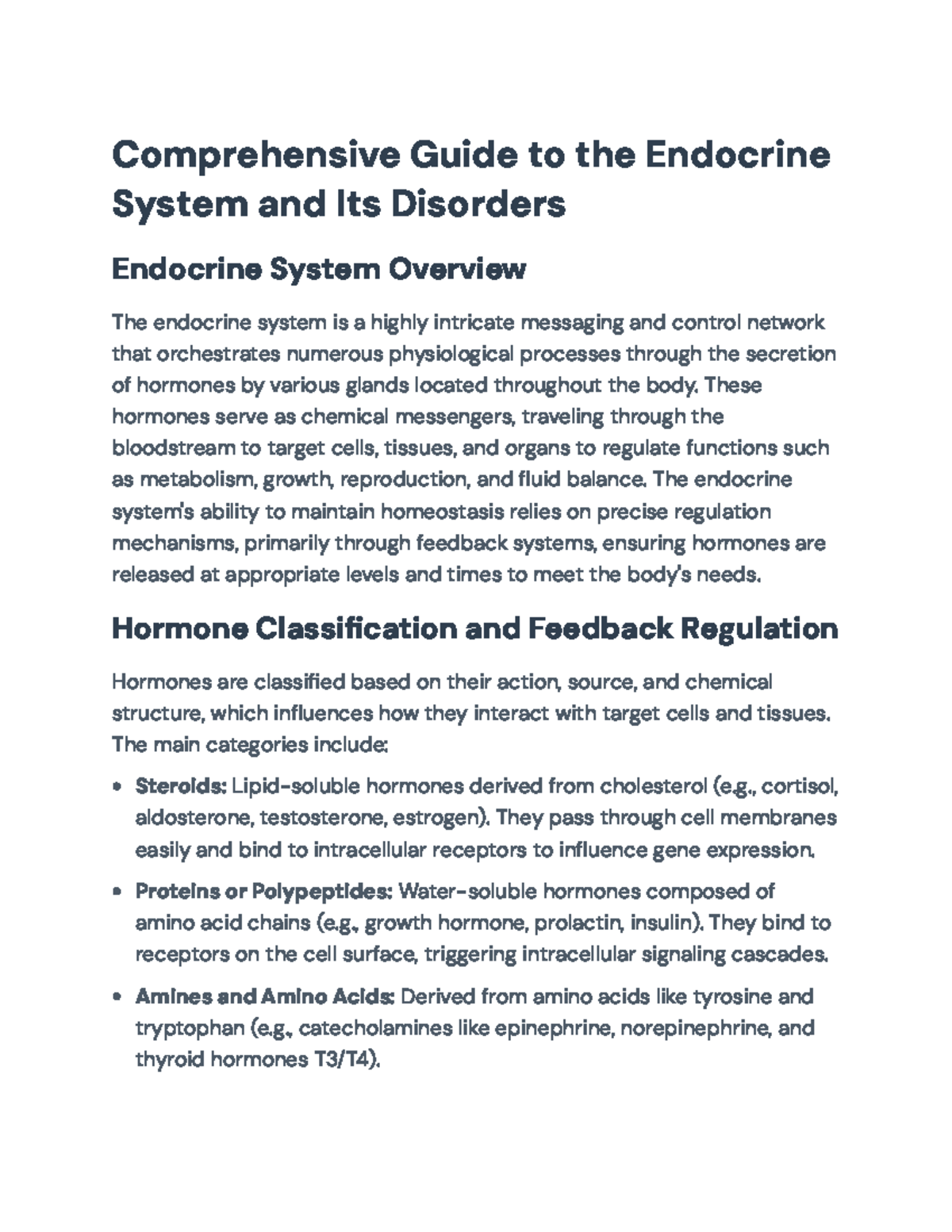 Comprehensive Overview of Endocrine System Disorders and Functions ...