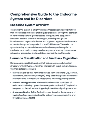 Endocrine System - Study Notes & Assignments - Studocu
