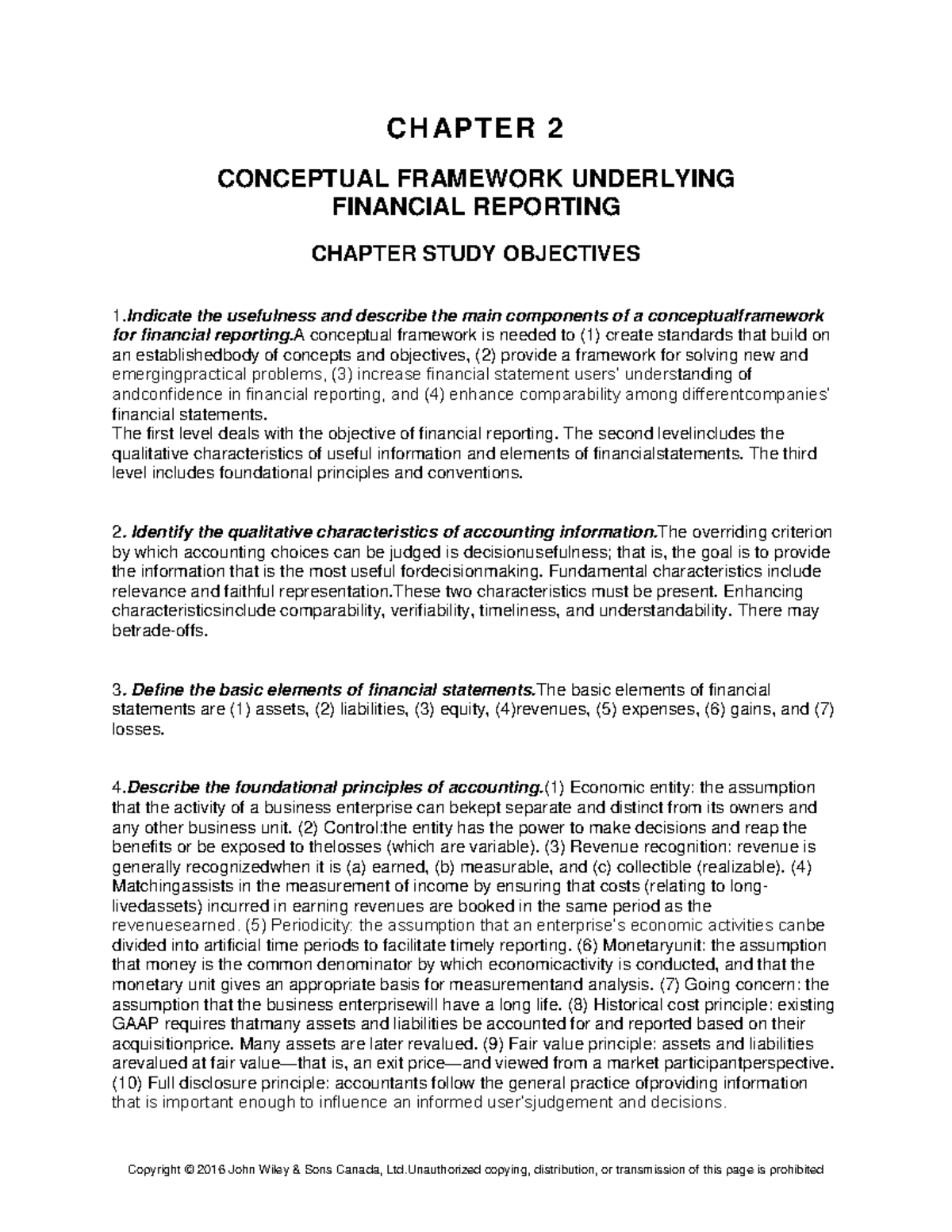 test-bank-for-intermediate-accounting - CH APTER 2 CONCEPTUAL FRAMEWORK ...