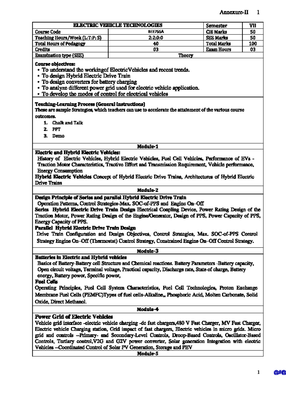 BEE755A Electric Vehicle Technologies - Course Notes - Studocu