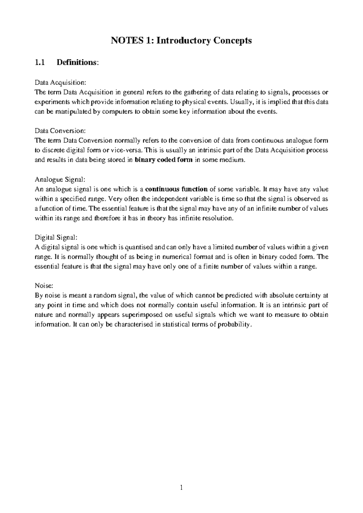 1 Introductory Concepts: Data Acquisition & Signal Types - Studocu