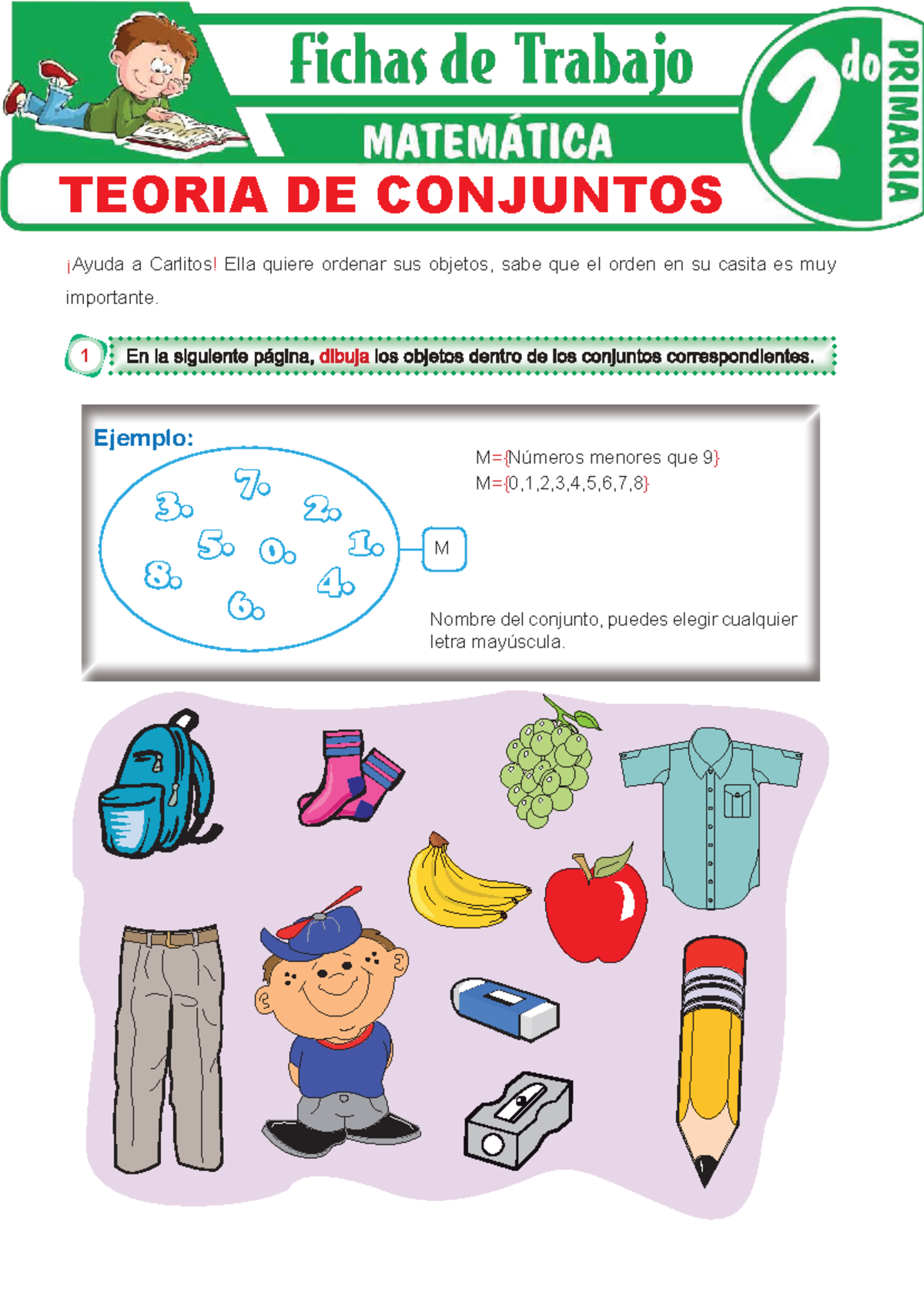 Teoria de Conjuntos para Segundo Grado de Primaria - ####### 1 ¡Ayuda a ...