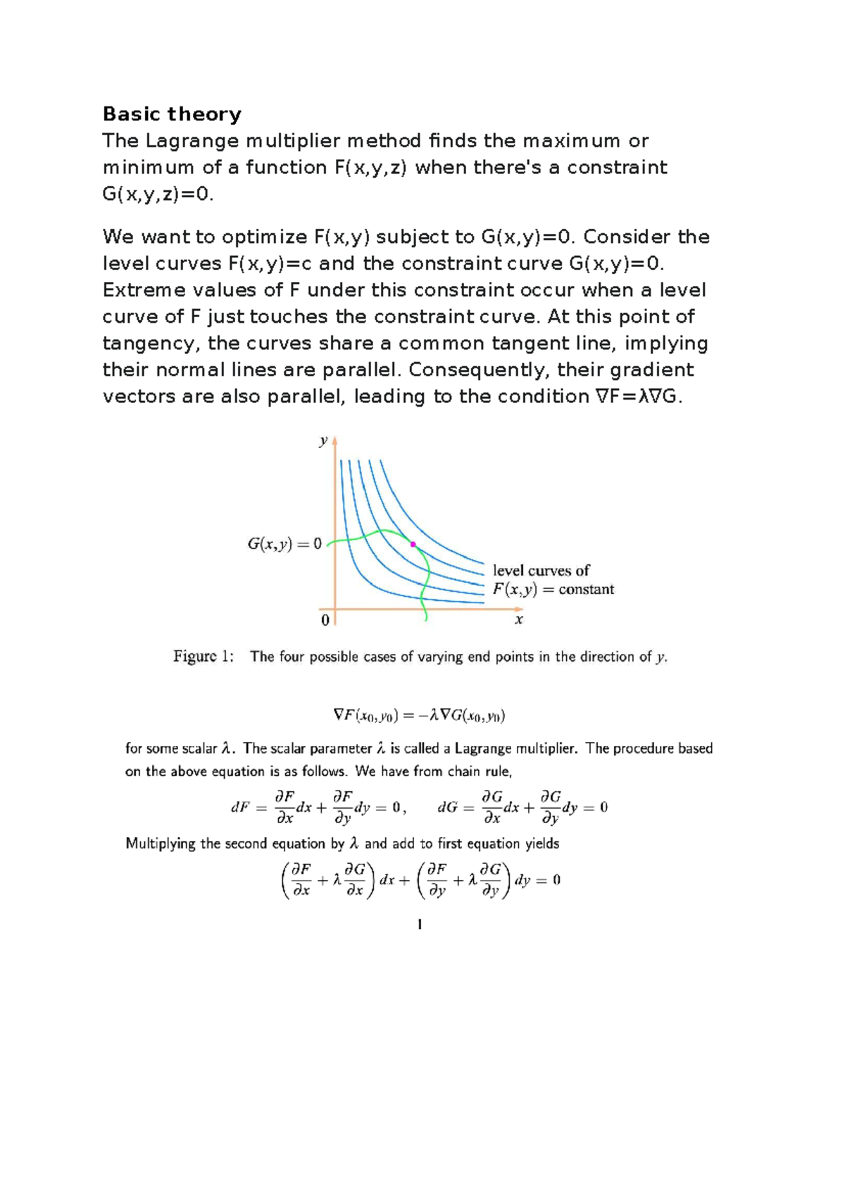 Lagrange Multiplier Method: Optimizing Functions with Constraints - Studocu
