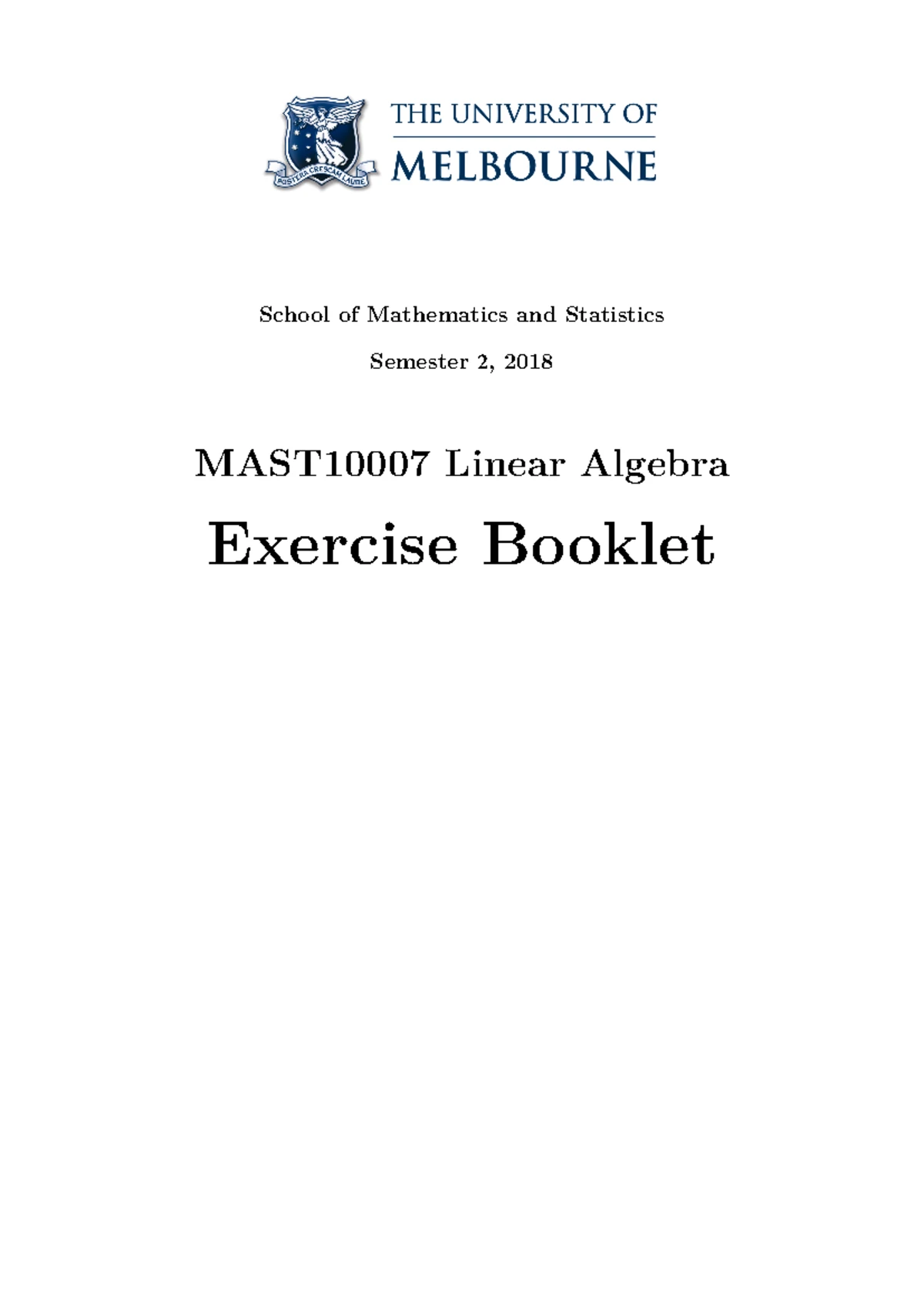 MAST10007 Study Cheat Sheet for Quick Revision - Studocu