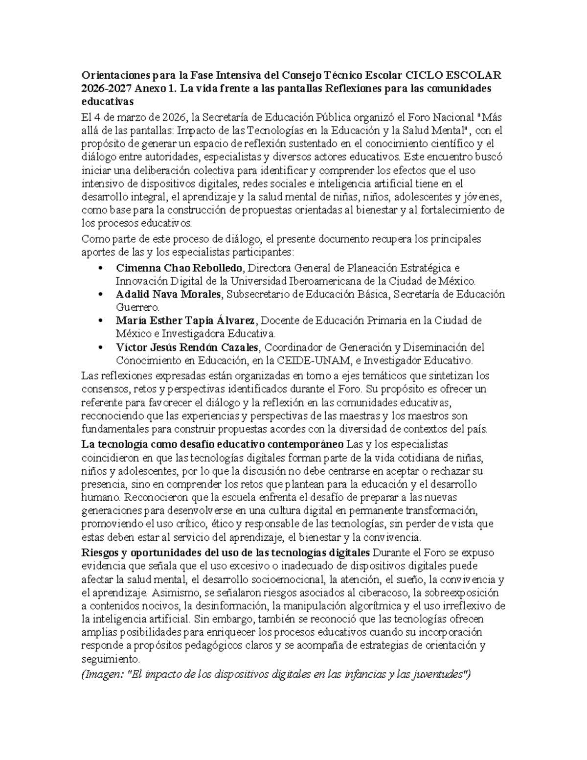 Reflexiones sobre el Uso de Pantallas en la Educación: CICLO ESCOLAR ...