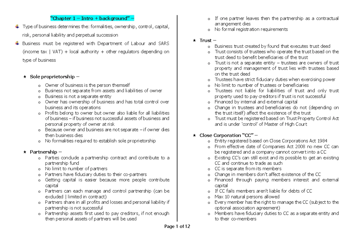 IURI 373 SU 5 C van Rooyen Study Unit 5: Understanding Contractual ...