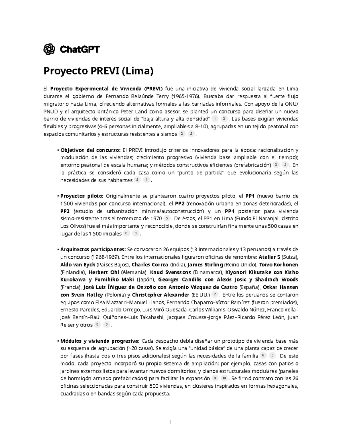 Proyecto PREVI: Innovación en Vivienda Social en Lima - Studocu