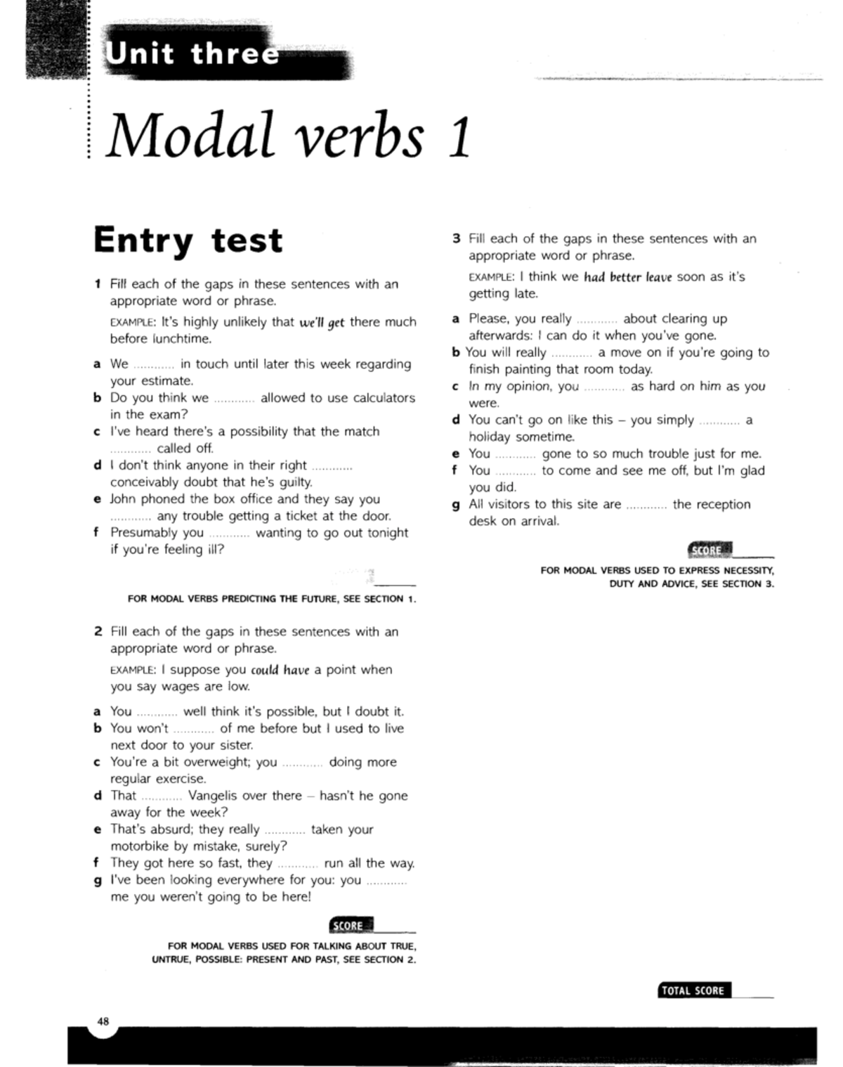 Modals Overview and Exercises (ENG 101) - Studocu