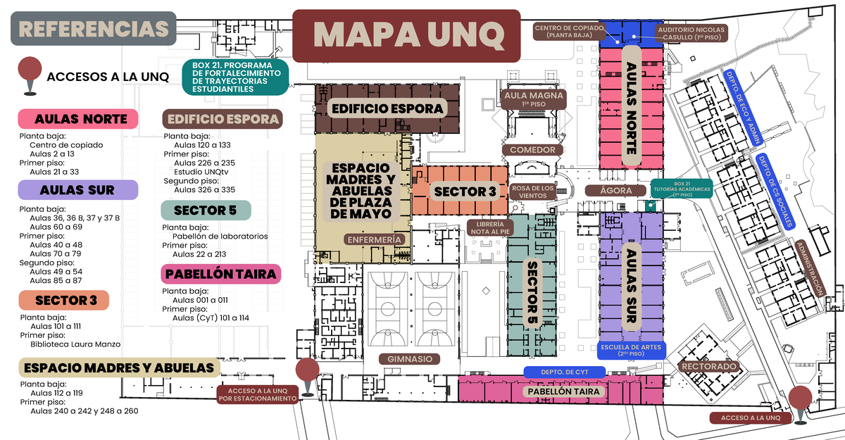 Plano UNQ - Examen - EDIFICIO ESPORA AULAS NORTE AULAS SUR SECTOR 3 ...