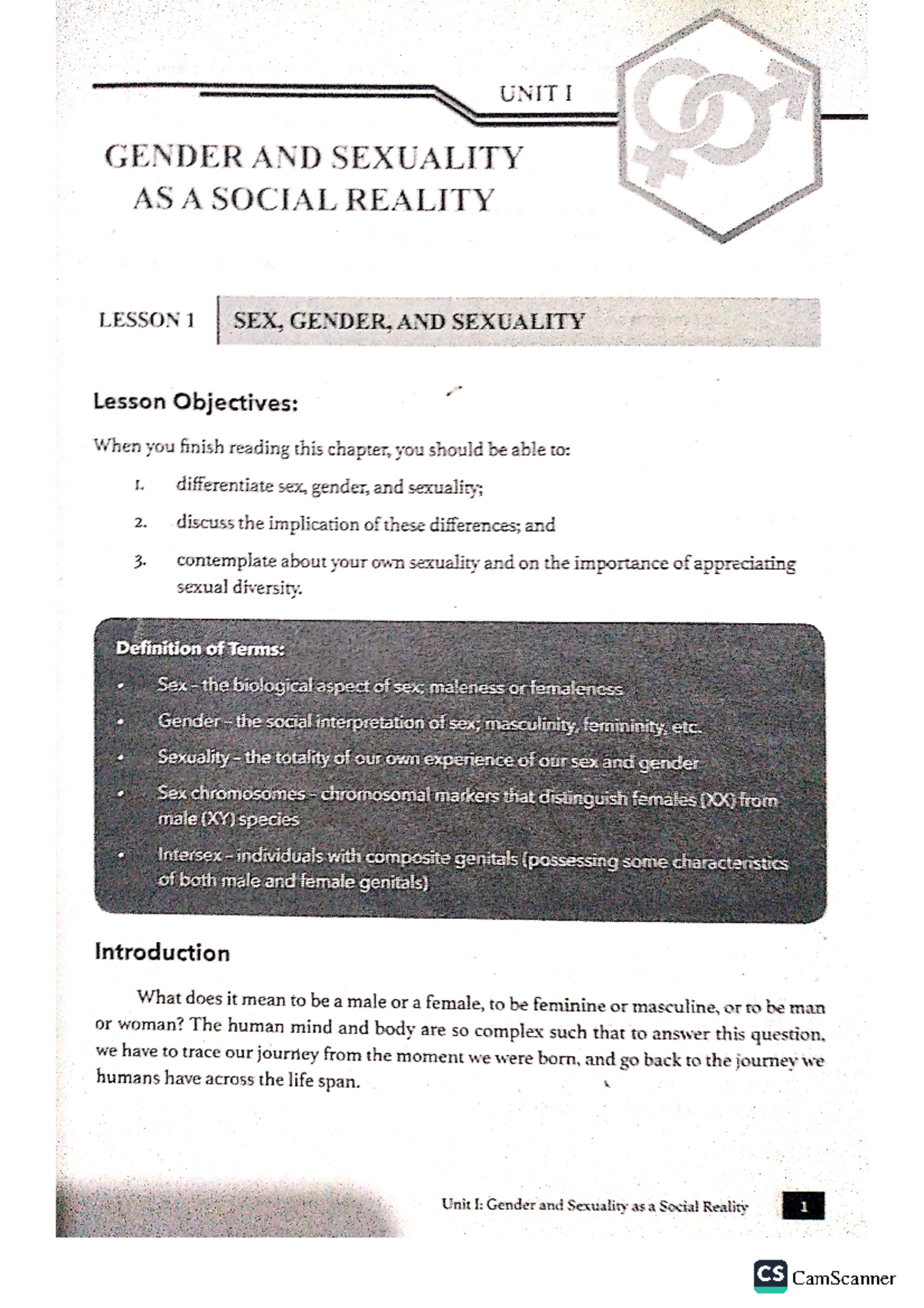 Gensoc Lesson #1: Exploring Gender and Sexuality in Society - Studocu