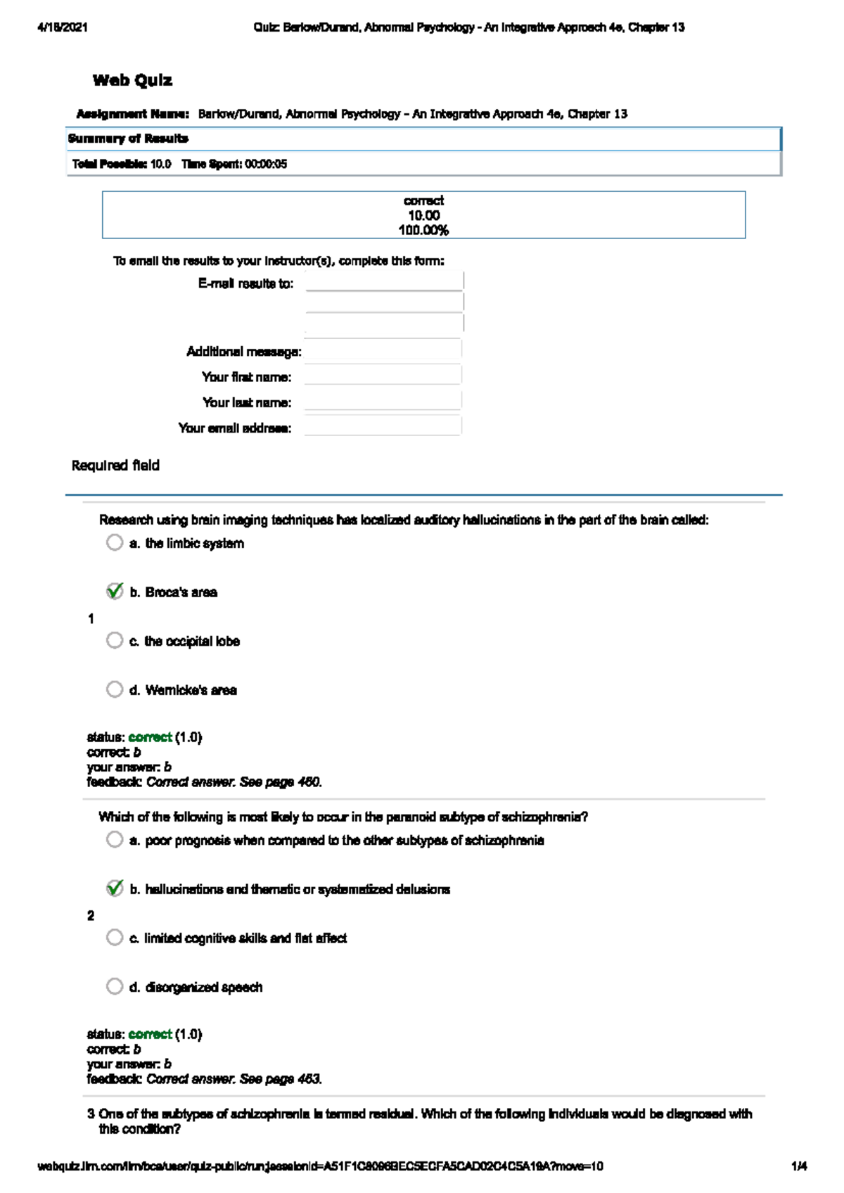 Chapter 13 Test Questions - PSYC3001 - Studocu
