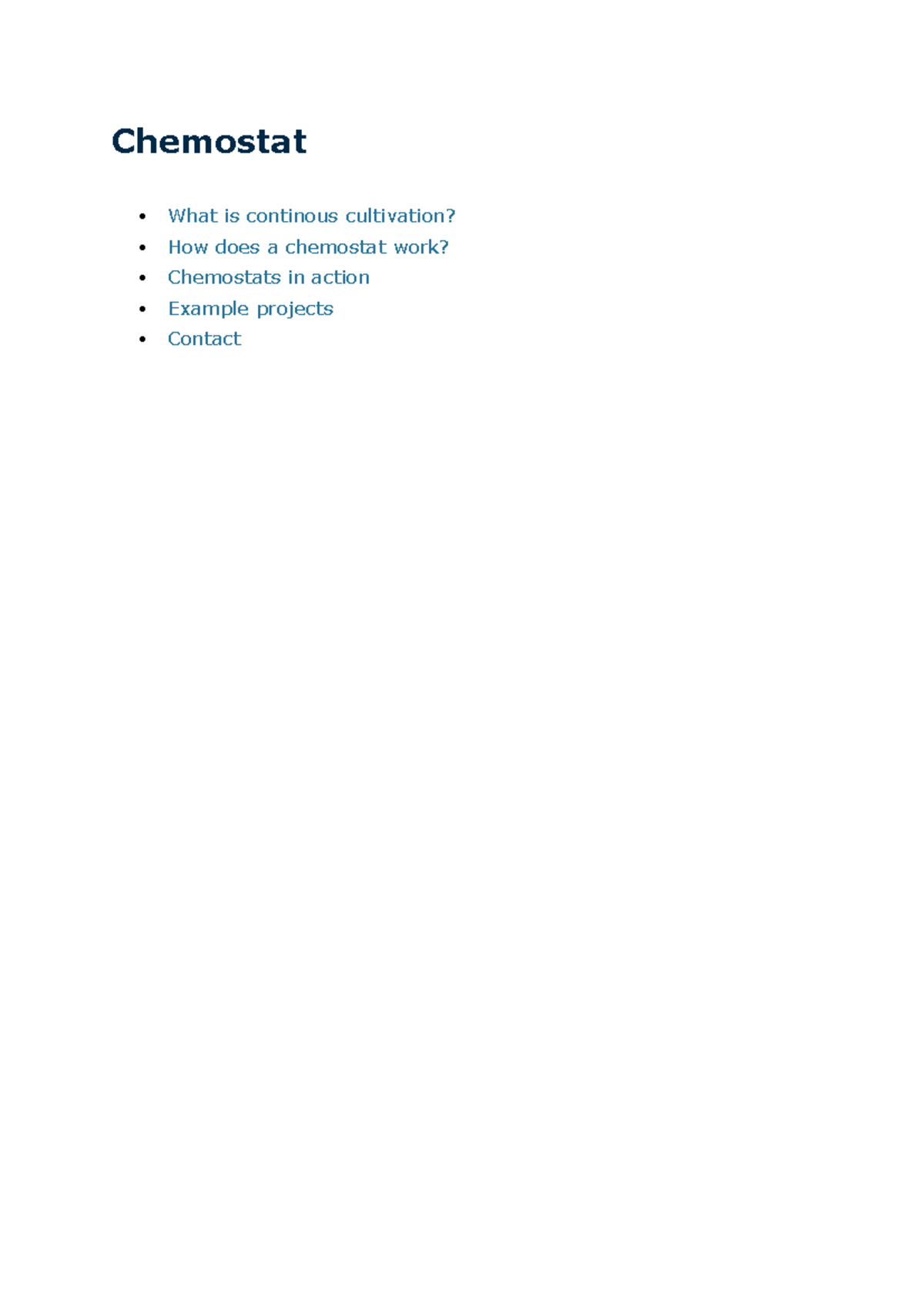 Chemostat and Turbidostat: Understanding Continuous Cultivation ...