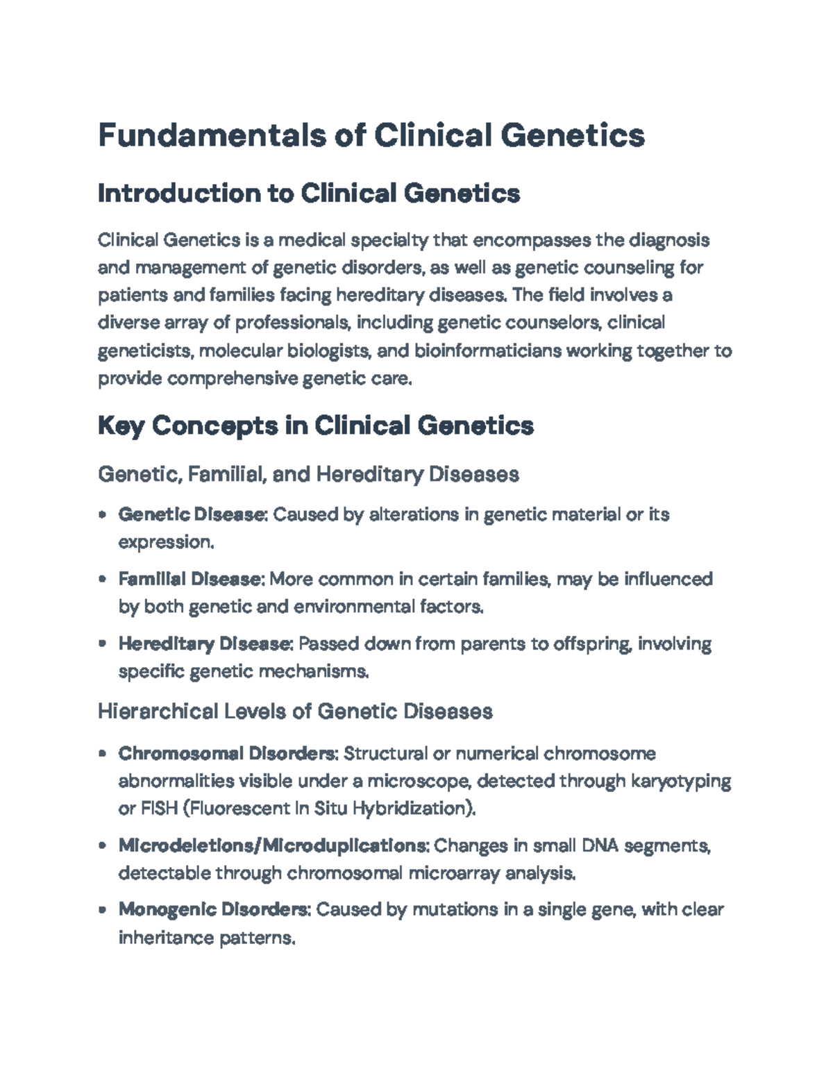 Clinical Genetics Overview and Case Studies: Essentials for Med ...