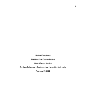 [Solved] i Time Value of Money A Using the Final Project Student ...