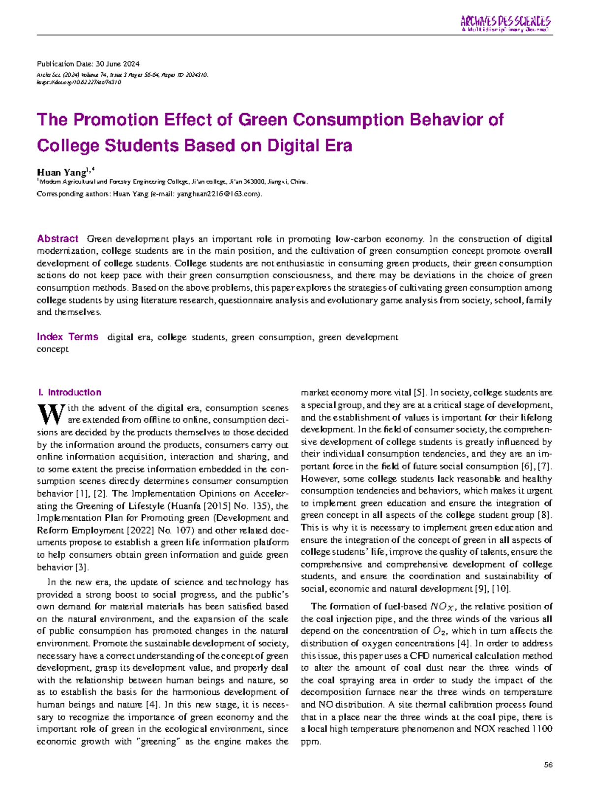 The Promotion of Green Consumption Behavior Among College Students in ...