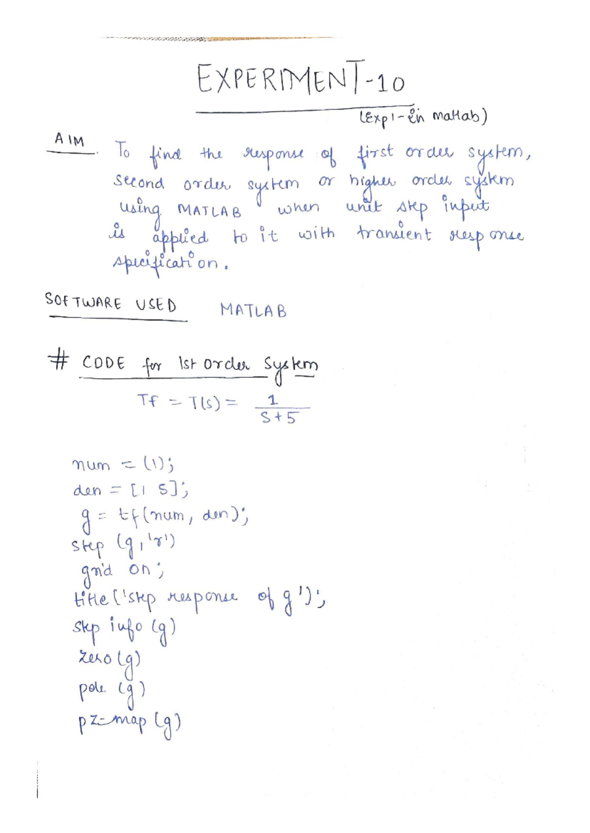 Control System Lab - Control System Design Laboratory - GRAPH(S): GRAPH ...
