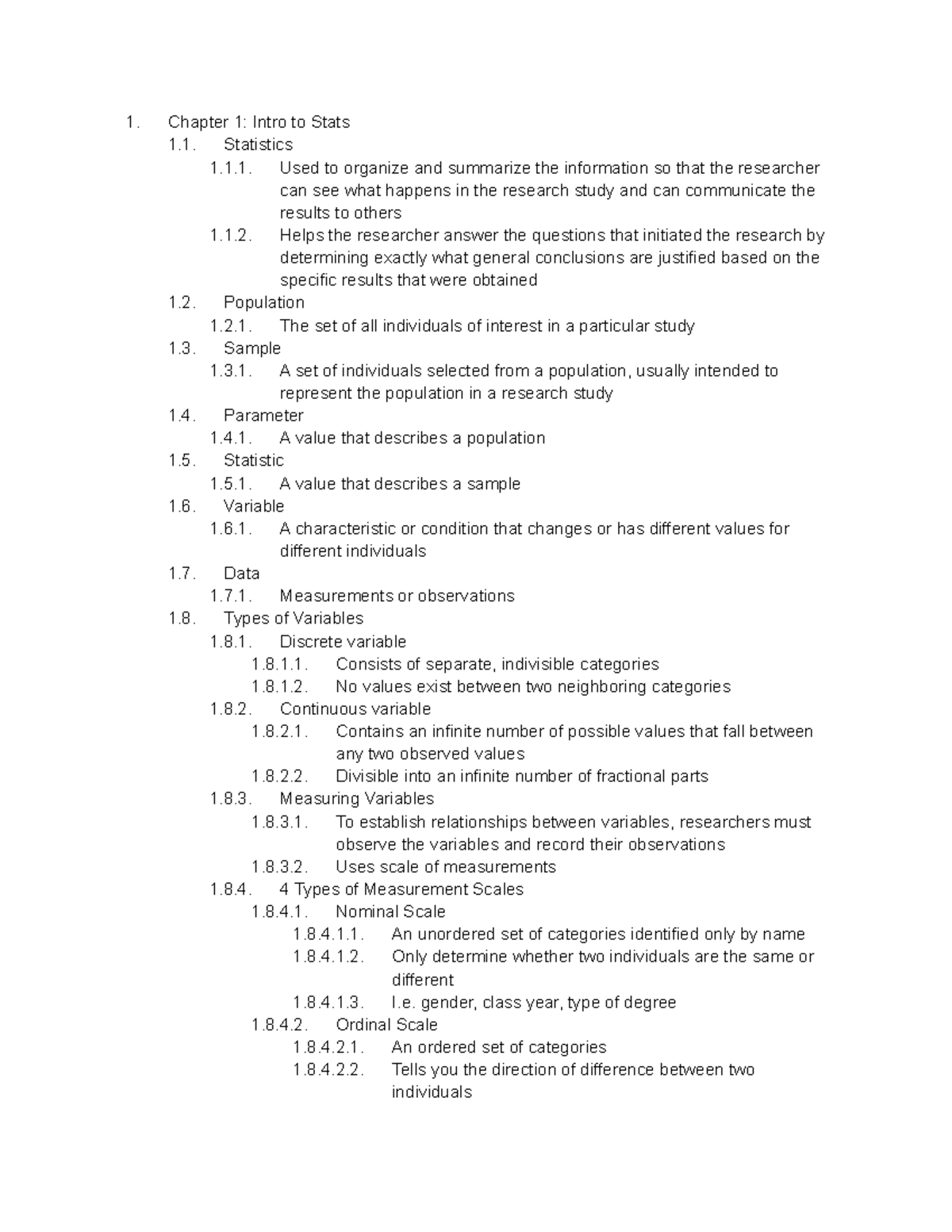 PSYC 101 Stats Final Exam Study Guide and Key Concepts - Studocu