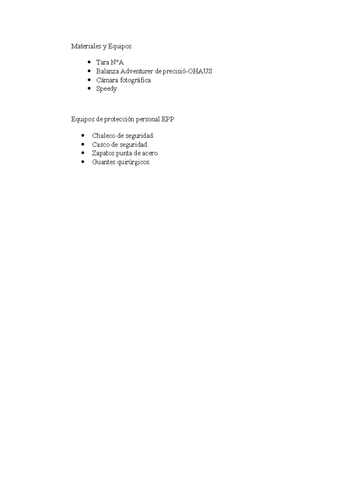 Materiales y Equipos - afasdf - mecánica de suelos - Materiales y ...