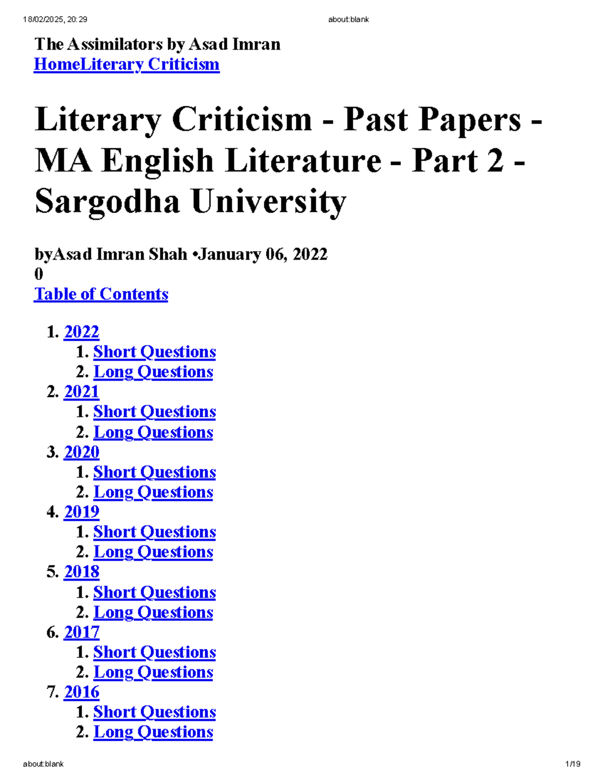 Past Papers - 2015 Short Questions Long Questions 2014 Short Questions ...