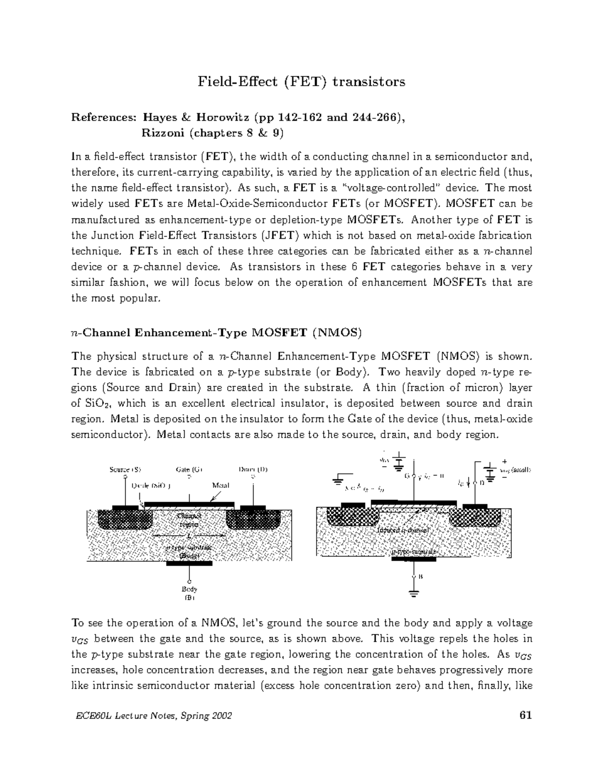 FETfhjnvgjjbgghbb FieldEffect (FET) transistors References Hayes