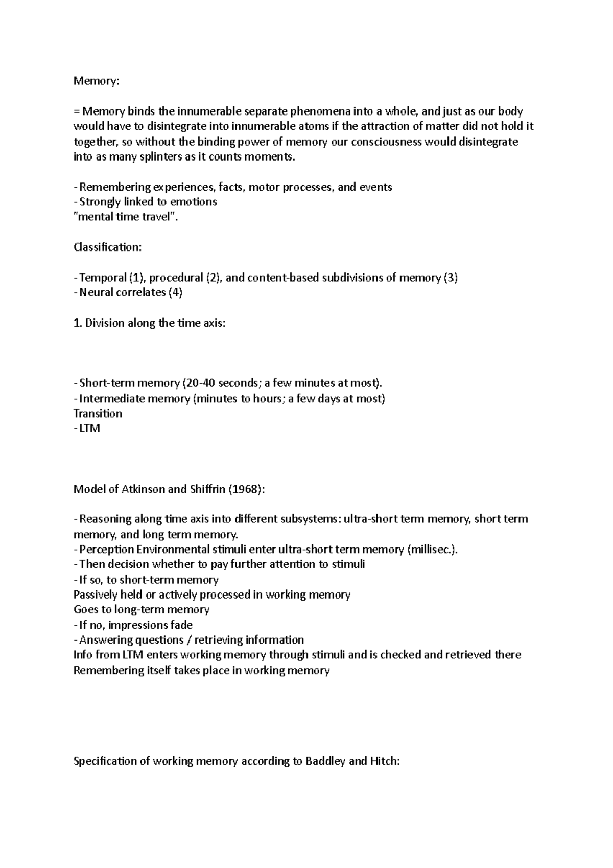 PSY101 - Memory and its Role in Social Psychology Study Notes - Studocu