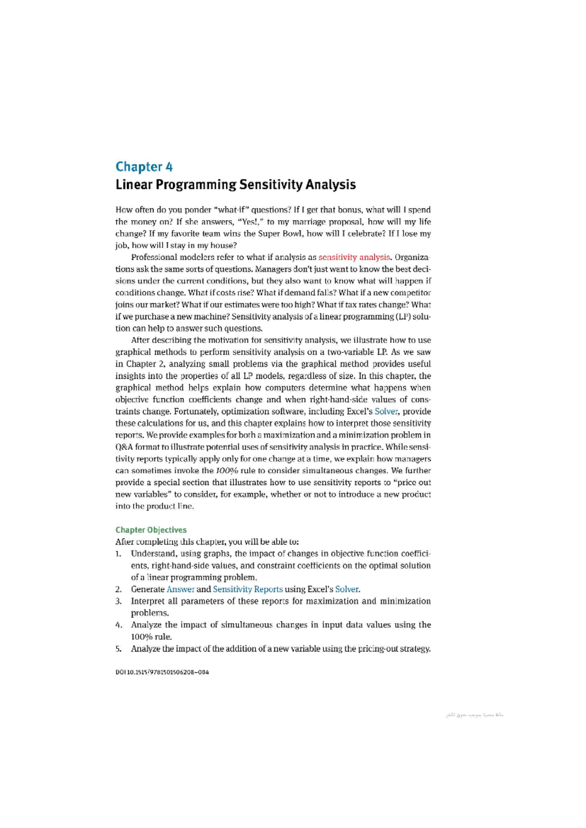Chapter 4: Sensitivity Analysis - Part 1 Overview - Studocu