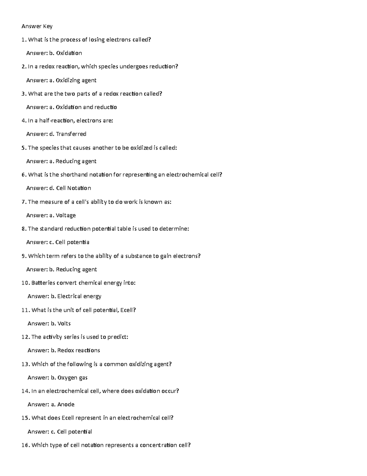 Chemistry 101: Key Concepts for Final Exam Review - Studocu