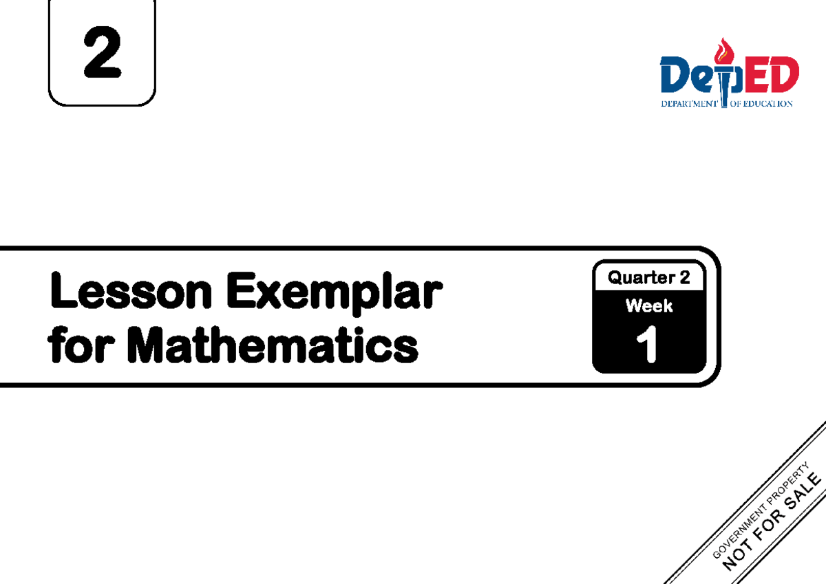 2nd Grade Math Lesson Exemplar Q2 Week 1: Money Concepts - Document Preview