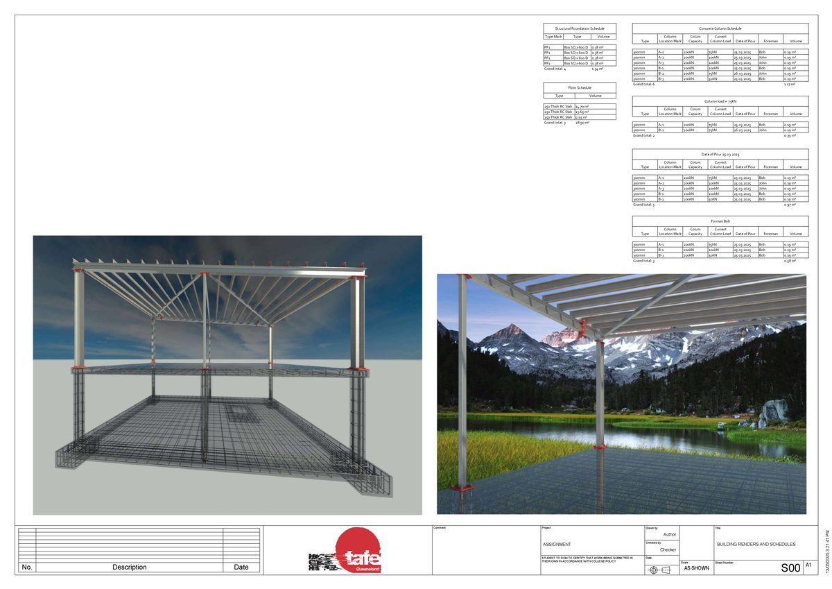 Structural Foundation and Reinforcement Schedule Assignment - Studocu