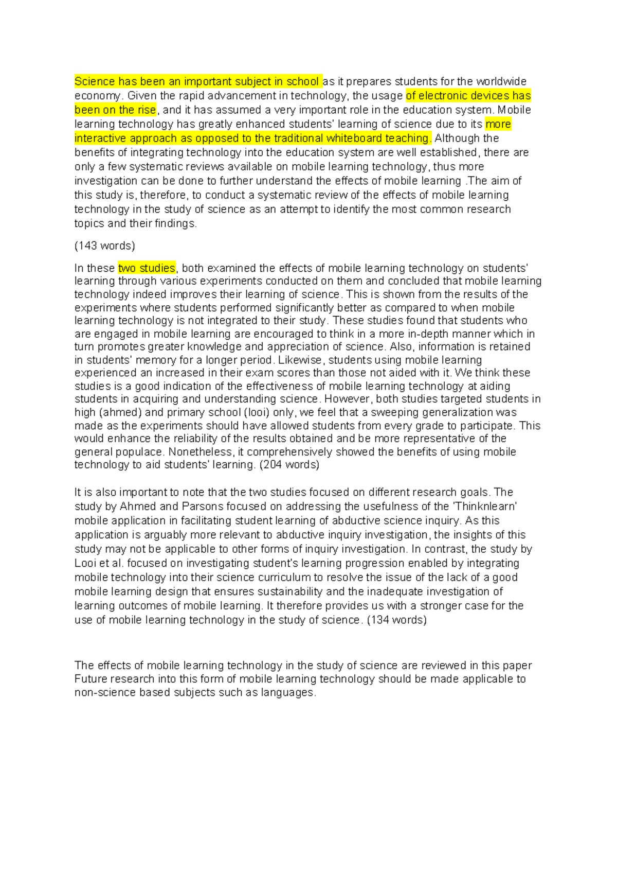 Systematic Review of Mobile Learning Technology in Science Education ...