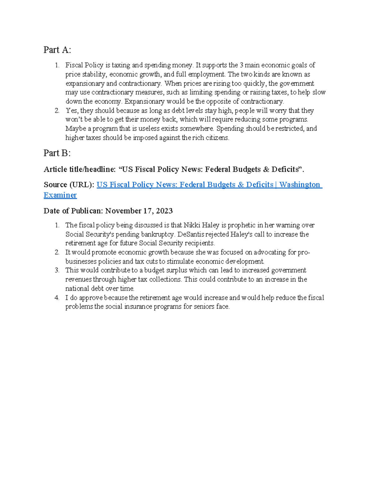 03.03 Fiscal Policy Analysis: Impacts on Economy and Social Security ...