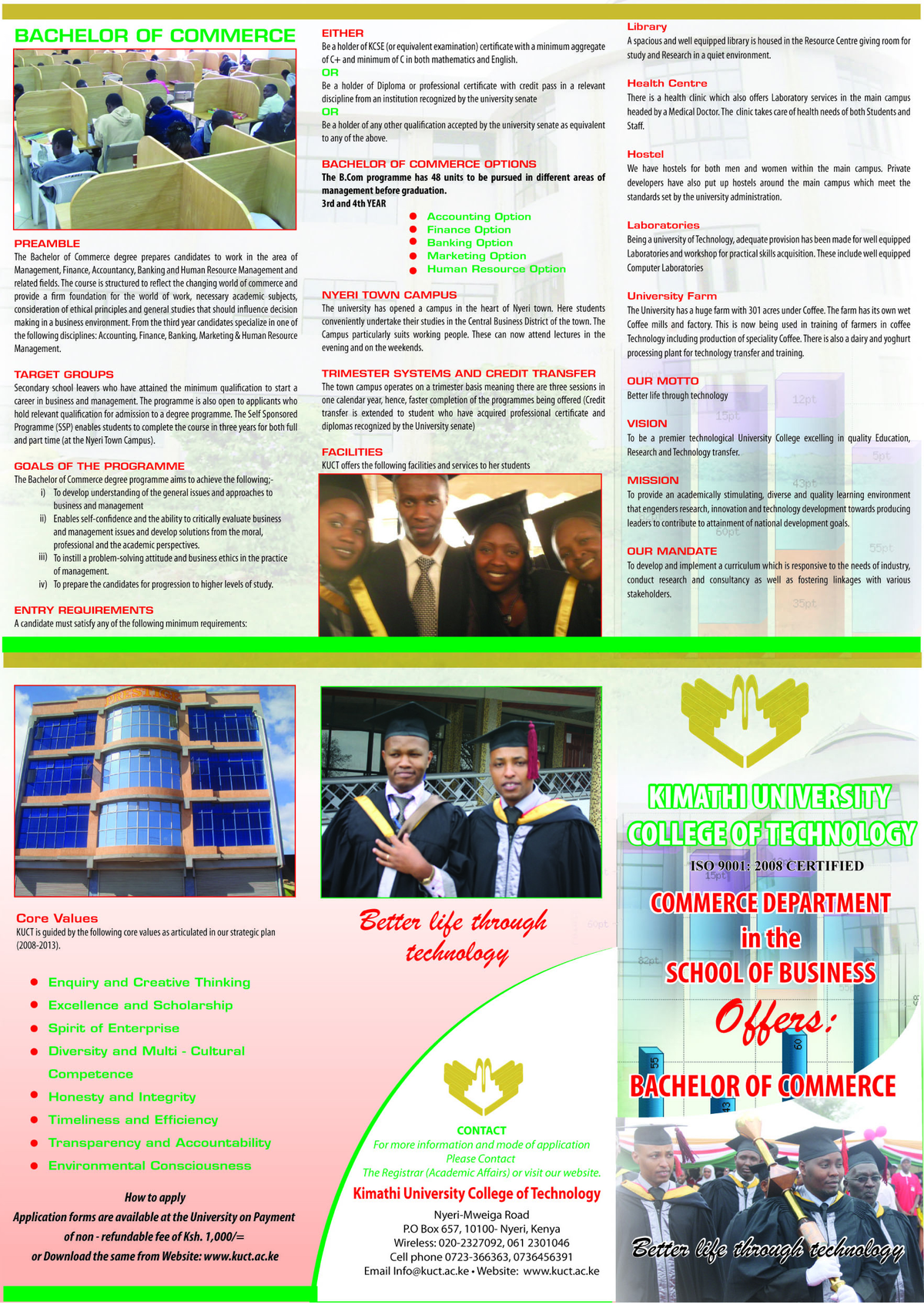 Commerce Brochure Front - Library BACHELOR OF COMMERCE EITHER Be a ...