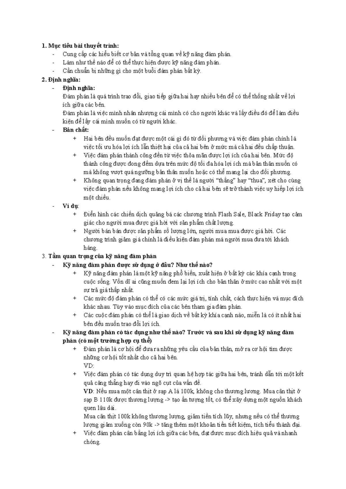 Thuyết trình về Kỹ năng Đàm phán - ML - Document Preview